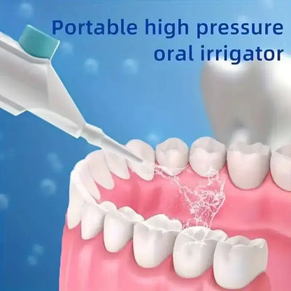 Portable high-pressure oral irrigator from Blast Away Plaque for healthier teeth