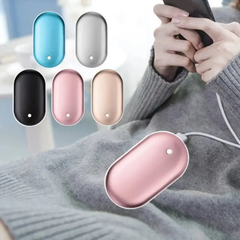 Portable USB Hand Warmer, the Blazing Rose Gold Hand Warmer Egg & Power Bank