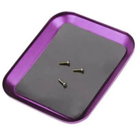Blue Aluminium Magnetic Screw Tray for Hassle-Free Repairs - Estalios