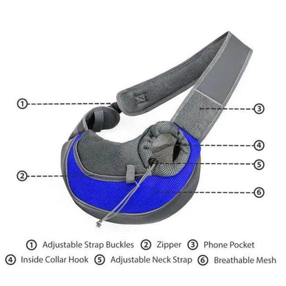 Vibrant Dual-Color Pet Carrier Sling for Stylish Adventures - Estalios