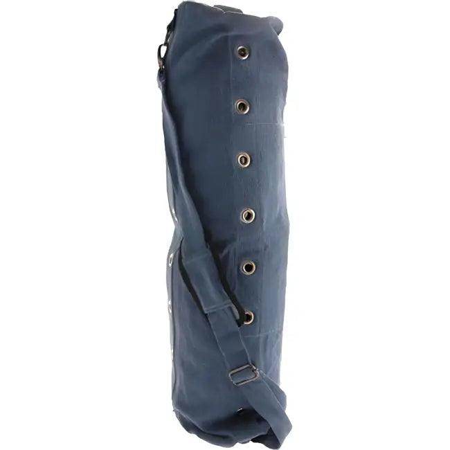 Blue Canvas Yoga Mat Bag for Hot Yoga - Estalios