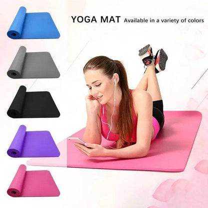 Blue Large Size Slip Yoga Mat for Ultimate Fitness Comfort - Estalios