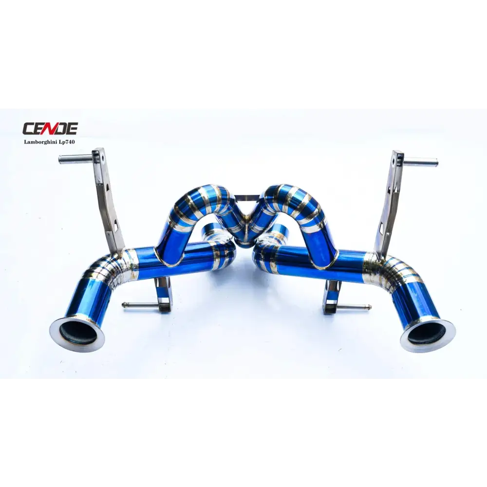 Blue and silver exhaust system from Blue Titanium Catback Exhaust Manifolds for a cool upgrade