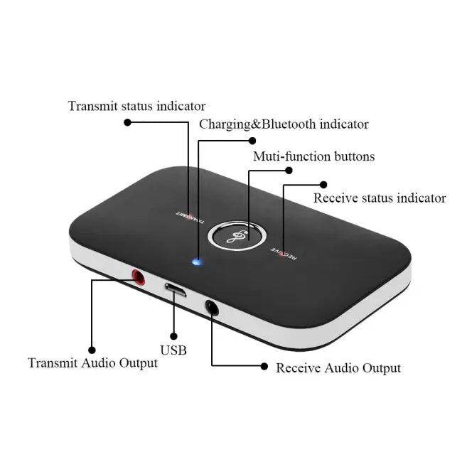 Bluetooth Transmitter for Car Stereo with 600mAh Battery - Estalios
