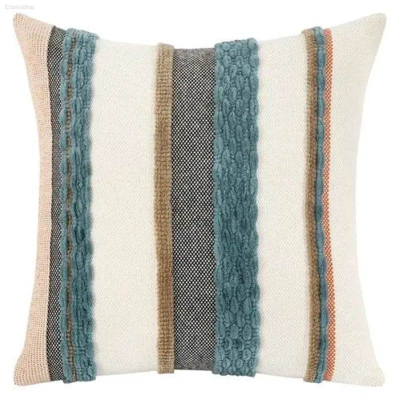 Boho Striped Chenille Throw Pillowcases for Cozy Decor - Estalios