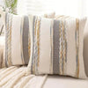 Boho Striped Chenille Throw Pillowcases for Cozy Decor - Estalios