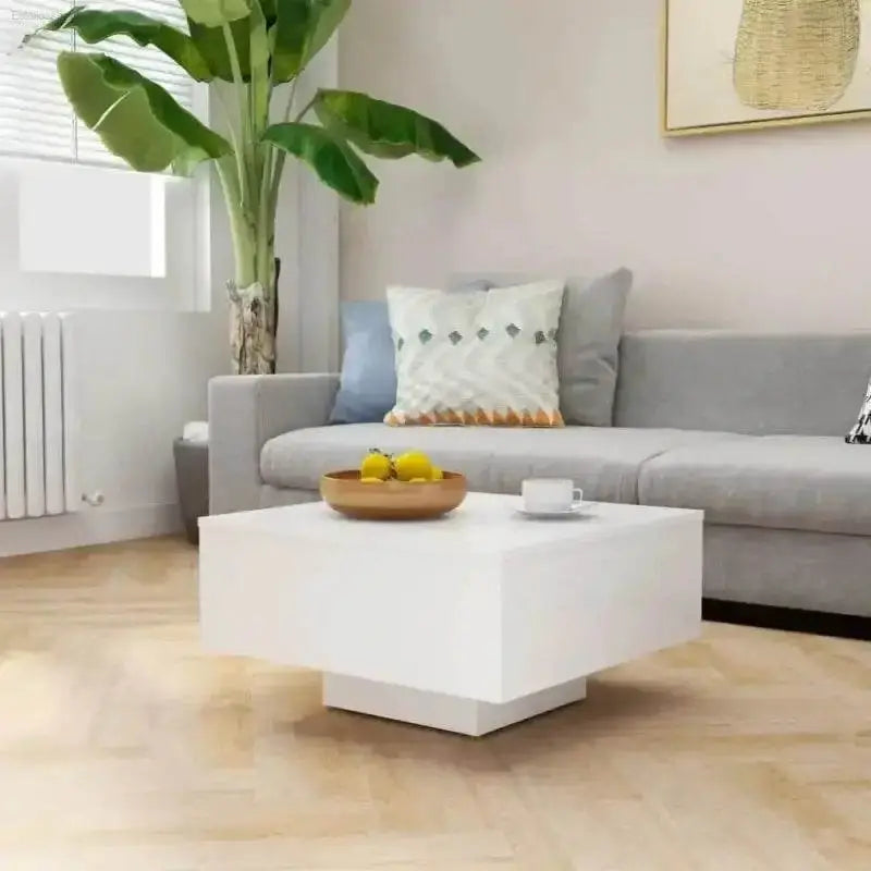 Bold White Square Coffee Table: Elevate your Space! this White Square Coffee Table is More than just a Surface; It’s