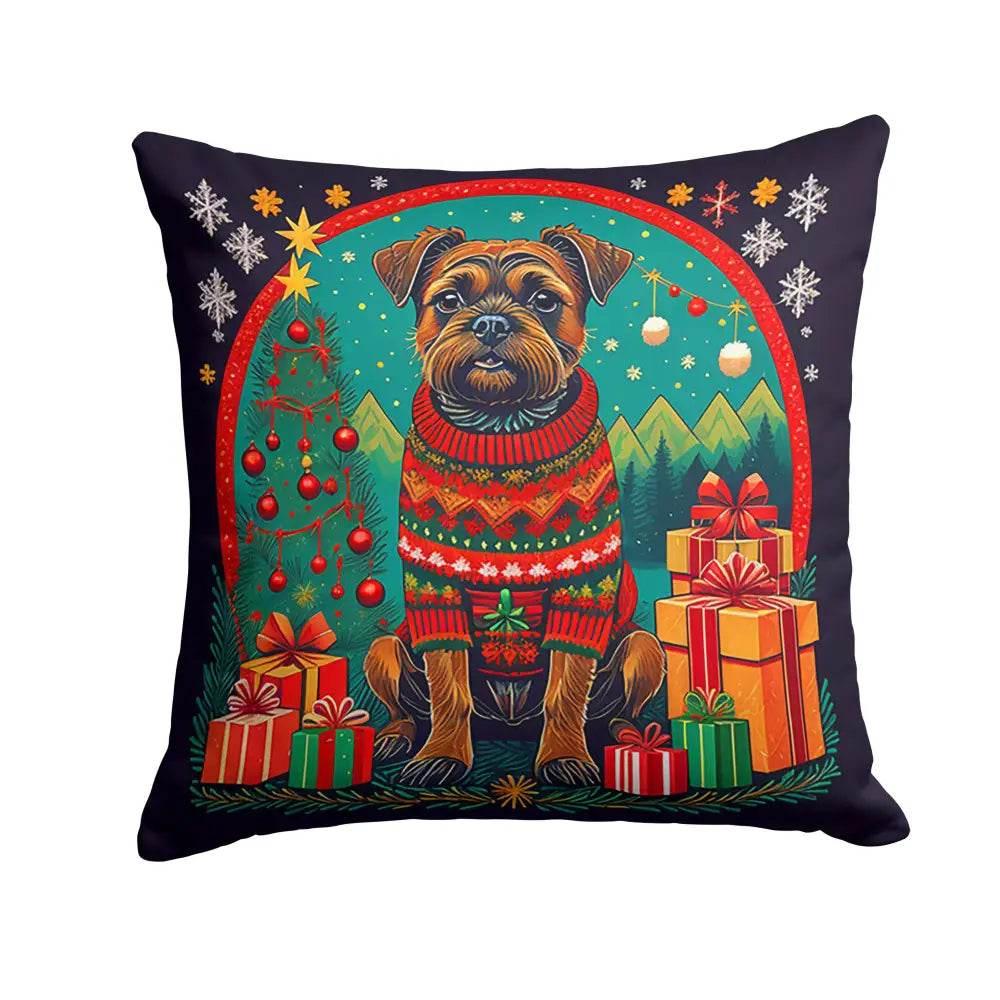 Doggone Festive Christmas Patio Set: Border Terrier Bliss! - Estalios