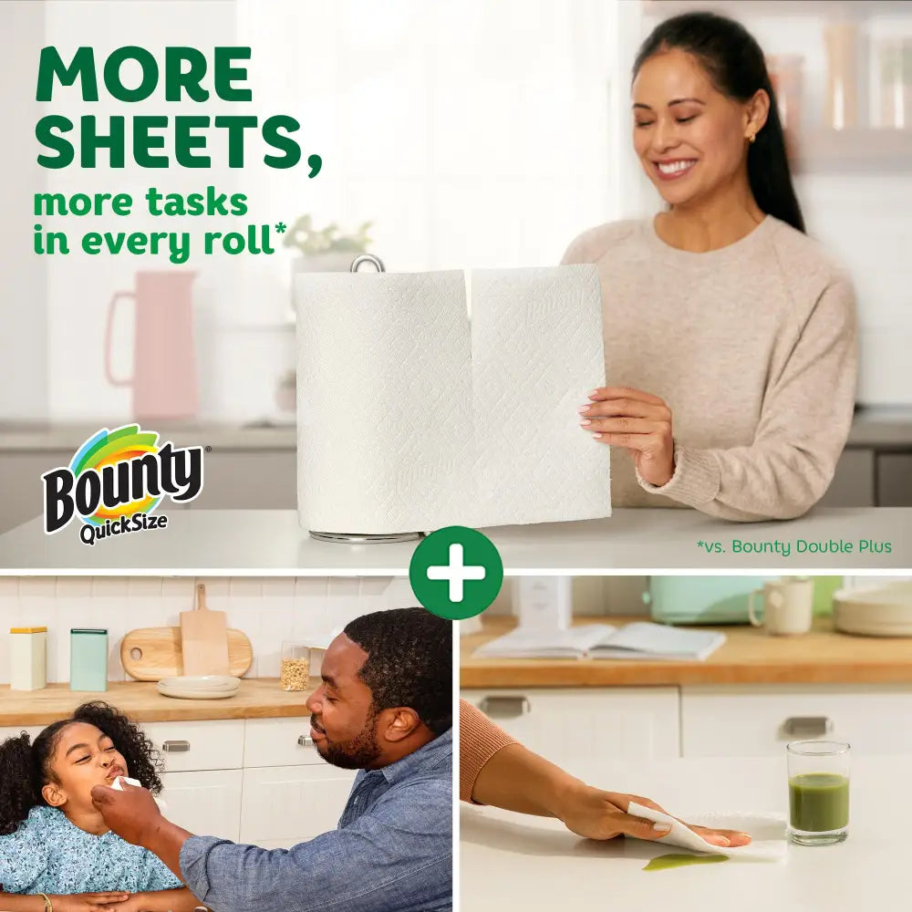 Bounty Quick-Size Paper Towels in a pack ready for your tough messes and spills