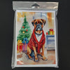 Boxer Christmas Greeting Cards Pack of 8 for Personalization - Estalios