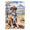 Howdy Partner Boxer Dog Garden Flag! Yeehaw! Spruce Up your Yard with this Adorable Boxer Dog Garden Flag Featuring a Rootin Tootin Cowboy Boxer - Estalios