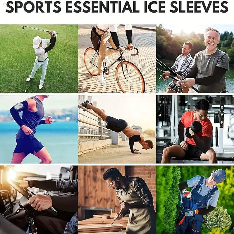 Unisex Sun Protection Arm Sleeves with Breathable Cooling Fabric for Outdoor Activities and Sports Enthusiasts - Estalios