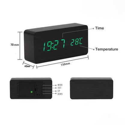 Brighten Your Day with a Stylish Wooden Alarm Clock - Estalios