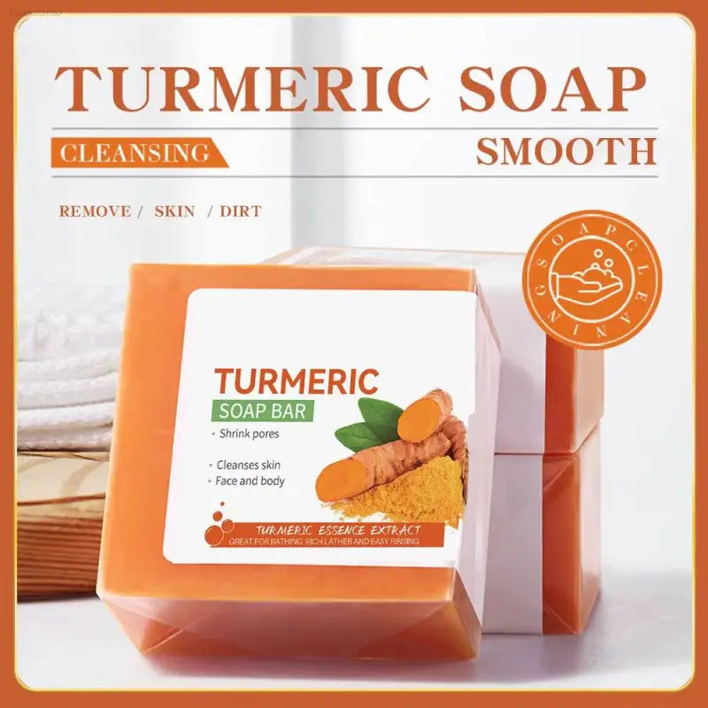 Brightening Handmade Turmeric Soap for Dark Underarms & Legs - Gentle Skin Care & Cleansing Body Bar - Estalios