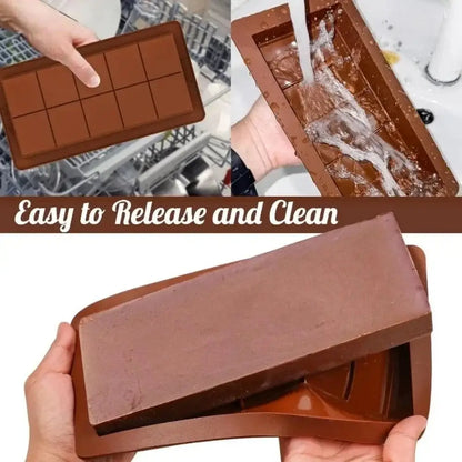 Brown Silicone Mold perfect for making chocolate bar molds and wax melt mould creations