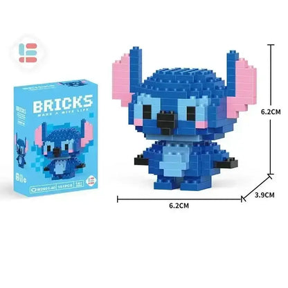 Colorful Stitch-shaped building block figure from Build Your Own Coke Sanrio Stitch set