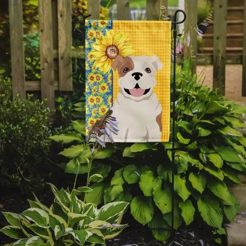 Bulldog Sunflower Garden Flag: Fits Standard Flag, Roar! Okay, Here's that Product Description you Asked For: Brighten Up - Estalios