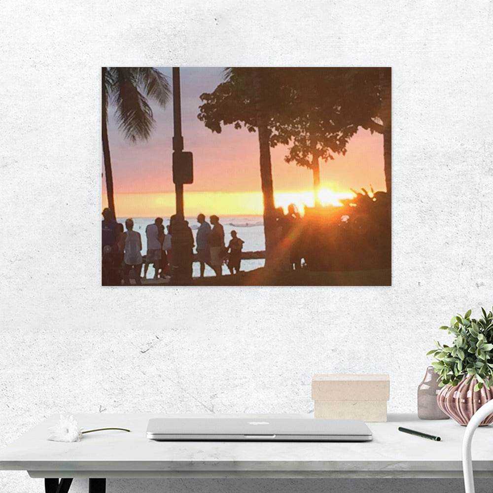 Hawaii Sunset Canvas Print Multiple sizes No Frame - Estalios