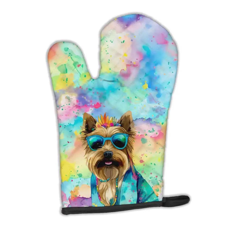 Cairn Terrier Hippie Dawg Heat Resistant Oven Mitt - Estalios