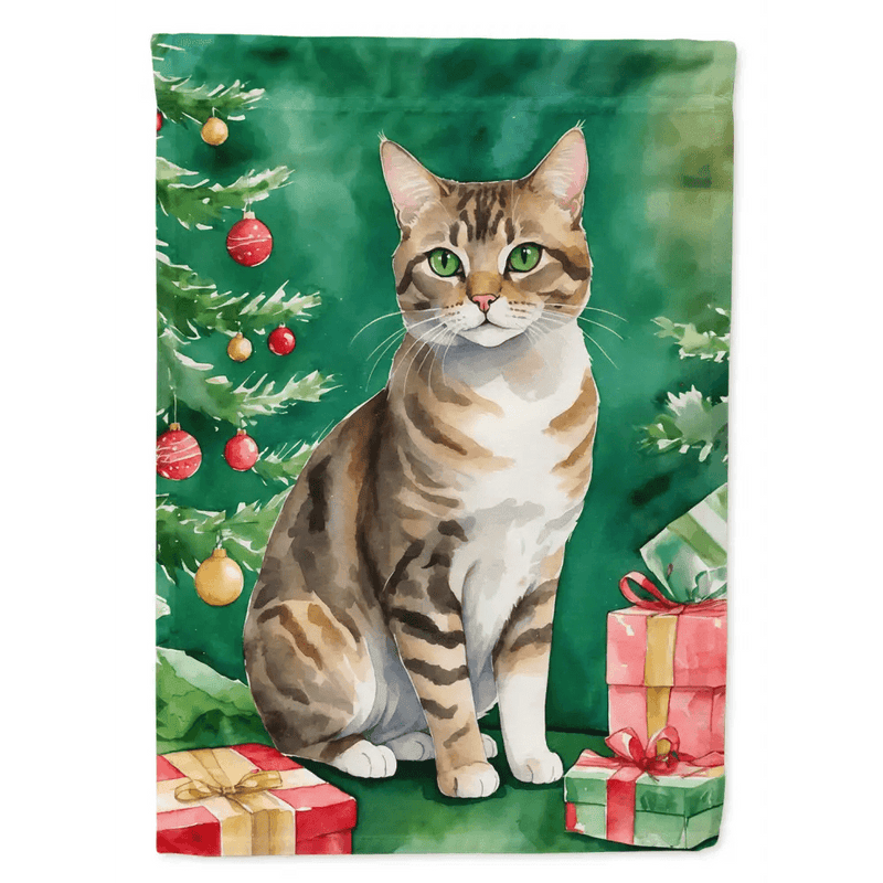 Purr-fectly Festive: Spangled Cat Christmas Flag! Okay, Here's the Product Description: Get Ready to Deck the Halls - Estalios
