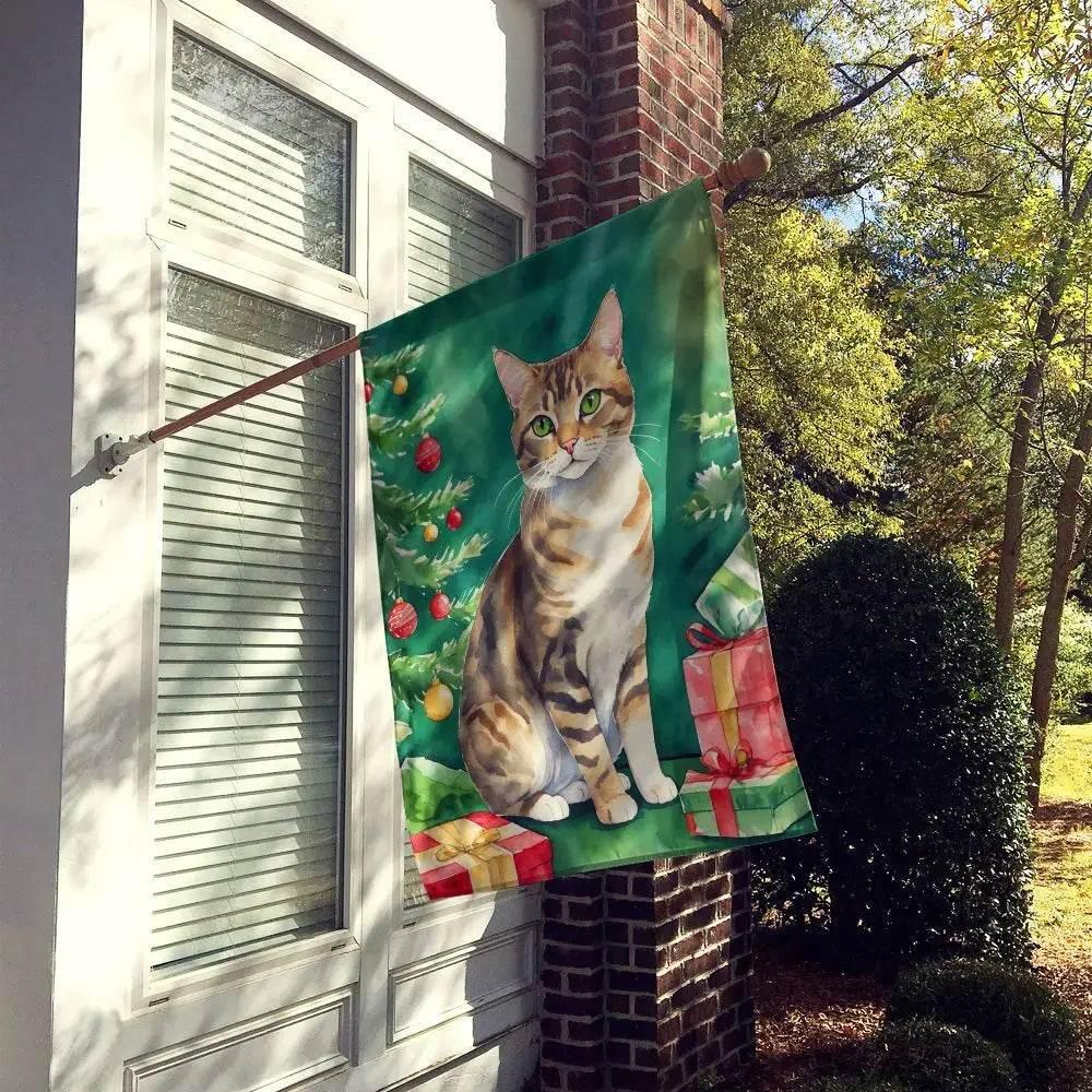 Purr-fectly Festive: Spangled Cat Christmas Flag! Okay, Here's the Product Description: Get Ready to Deck the Halls - Estalios
