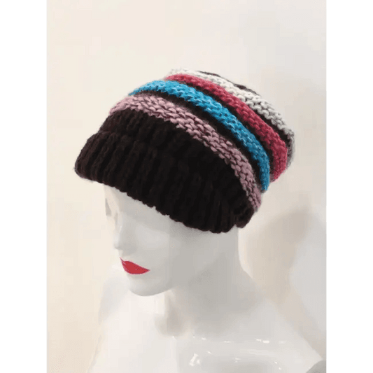Cozy Striking Striped Knit Beanie for Bold Style - Estalios