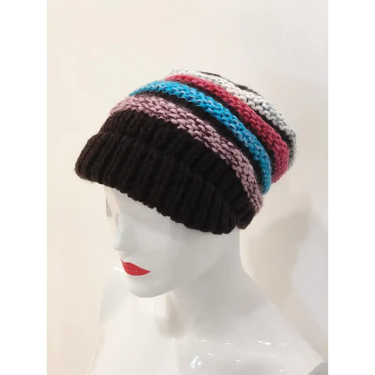 Cameron Multi-Color Striped Beanie perfect for adding style and warmth to any outfit