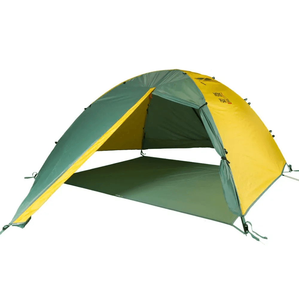 Camp in Color Bold Green Yellow & Gray Tent Adventure - Estalios