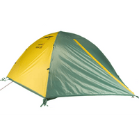 Camp in Color Bold Green Yellow & Gray Tent Adventure - Estalios