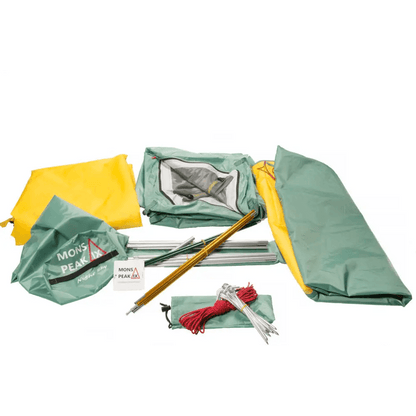 Camp in Color Bold Green Yellow & Gray Tent Adventure - Estalios