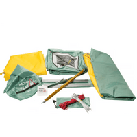 Camp in Color Bold Green Yellow & Gray Tent Adventure - Estalios