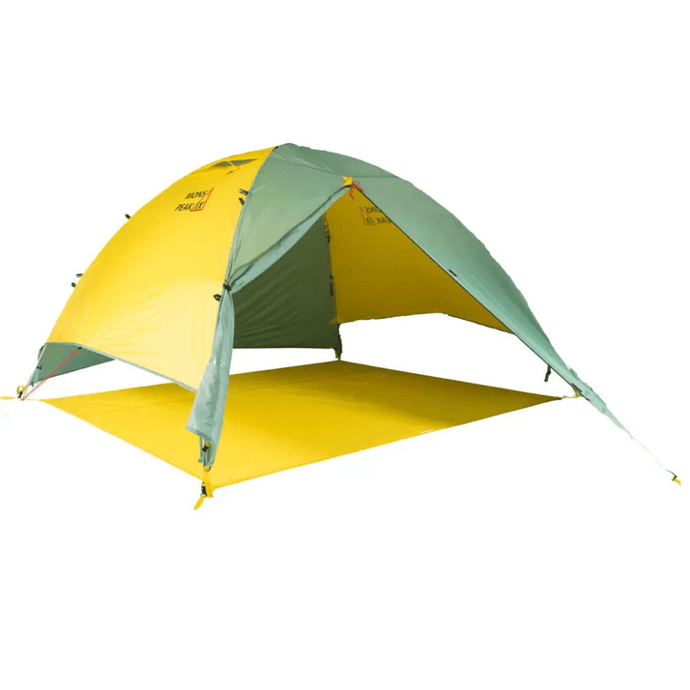 Camp in Color Bold Green Yellow & Gray Tent Adventure - Estalios