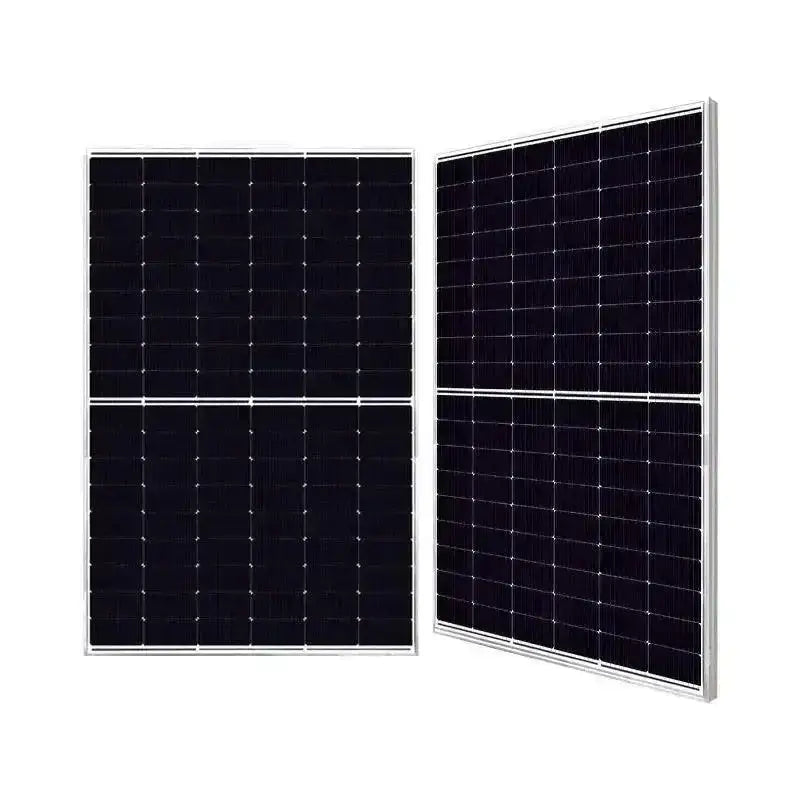 Two rectangular Canadiansolar 430W high power mono facial solar panels