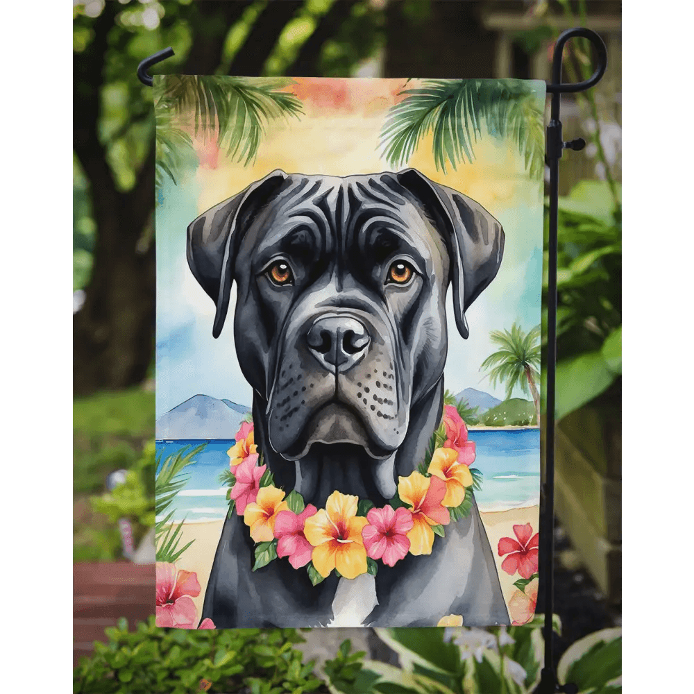 Aloha Pup Paradise Dog Garden Flag: Beach Vibes! Introducing the Dog Garden Flag, a Vibrant Addition to your Outdoor Decor that Captures the Spirit of Aloha - Estalios