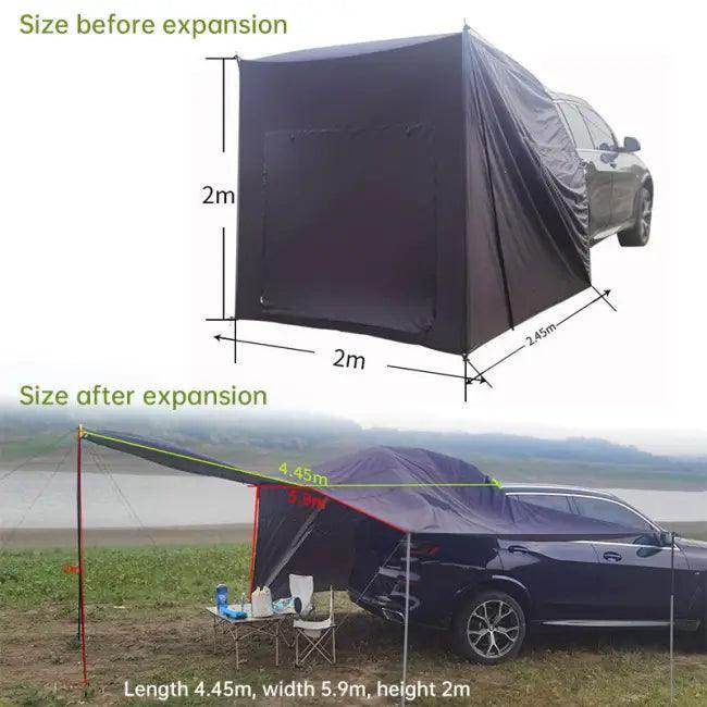 Car Camping Tent with Large Multifunctional Zipper Accessories - Estalios