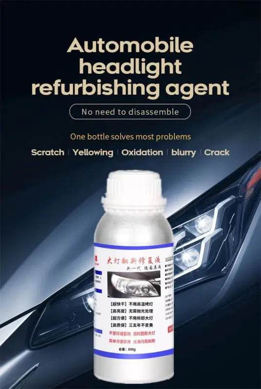 Car Headlight Polishing Liquid Polymer for Clarity and Safety - Estalios