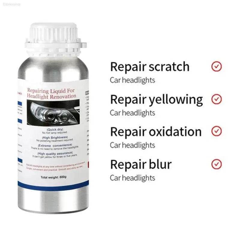 Car Headlight Polishing Liquid Polymer for Clarity and Safety - Estalios