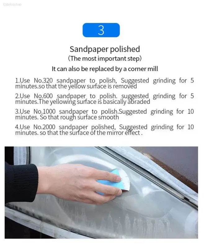 Car Headlight Polishing Liquid Polymer for Clarity and Safety - Estalios