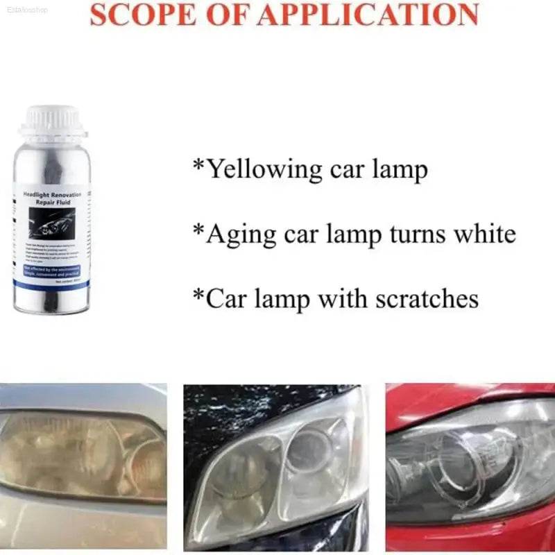 Car Headlight Restoration Liquid for Clear Visibility - Estalios