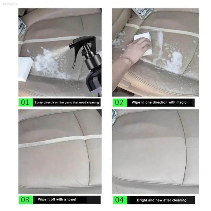 Car seat cleaning process.