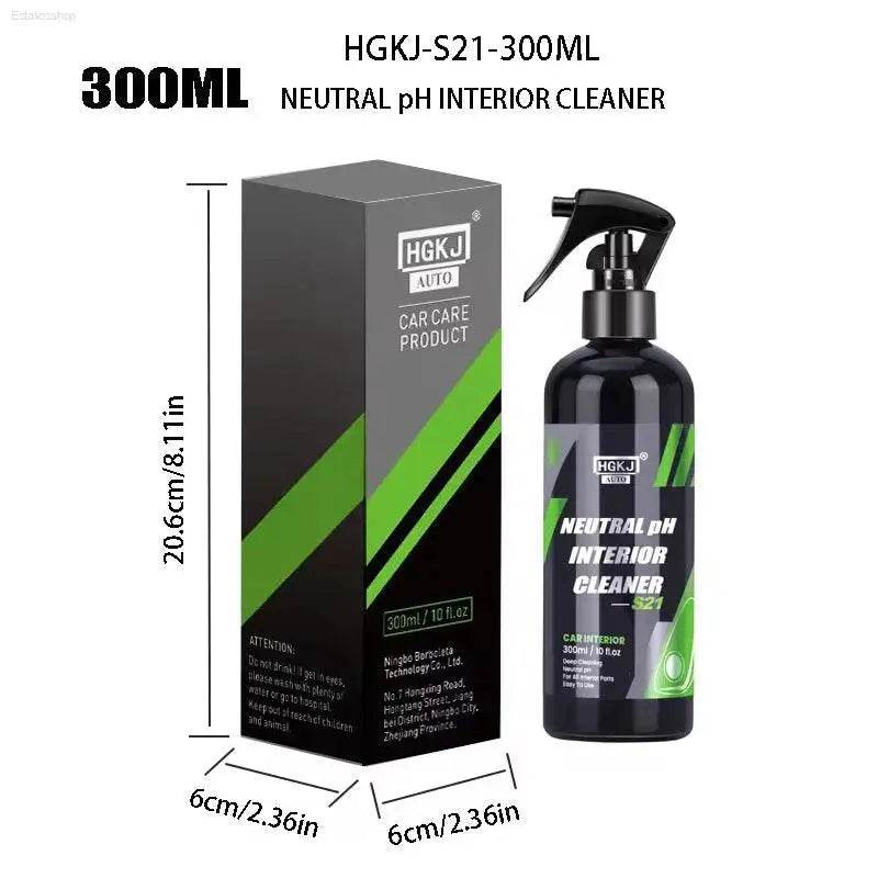 Car interior cleaner with packaging.