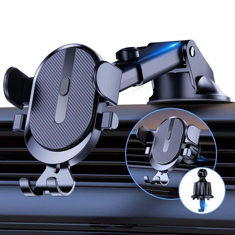 Stick It Secure: The Ultimate Car Phone Grip! **Description:** Cruise with confidence using our Black Car Phone Holder with Suction Cup - Estalios