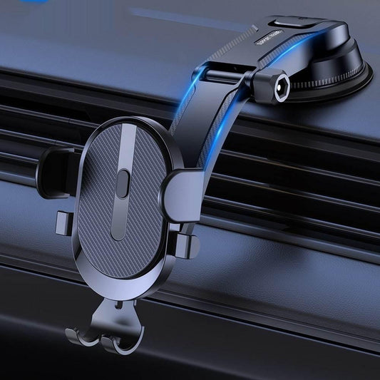 Stick It Secure: The Ultimate Car Phone Grip! **Description:** Cruise with confidence using our Black Car Phone Holder with Suction Cup - Estalios
