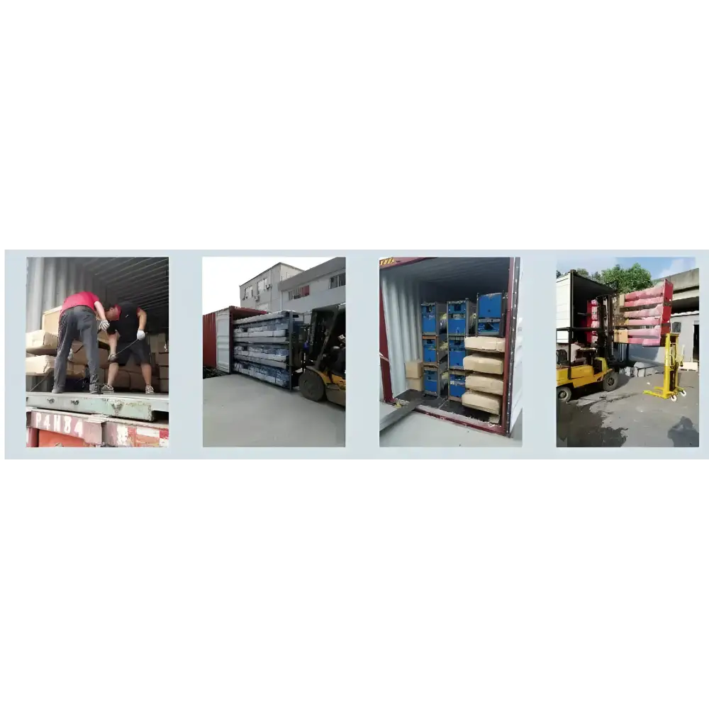 Loading shipping containers with auto repair equipment for Solutions-4S Car Repair