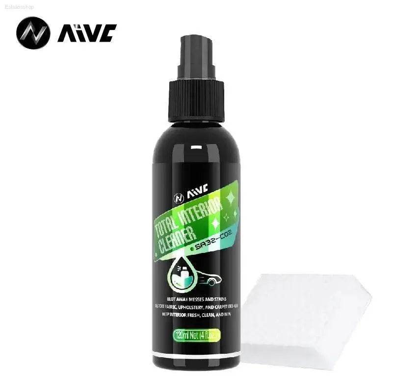 Black spray bottle of interior cleaner.