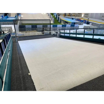 White synthetic ice rink for Tuocen Professional Alpine Ski Machine fun indoors