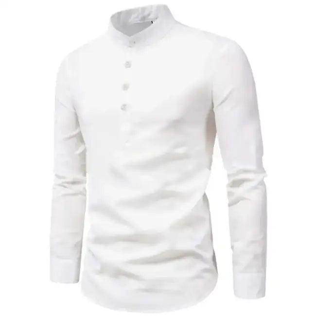 Vibrant Mandarin Linen Shirts for Effortless Style - Estalios