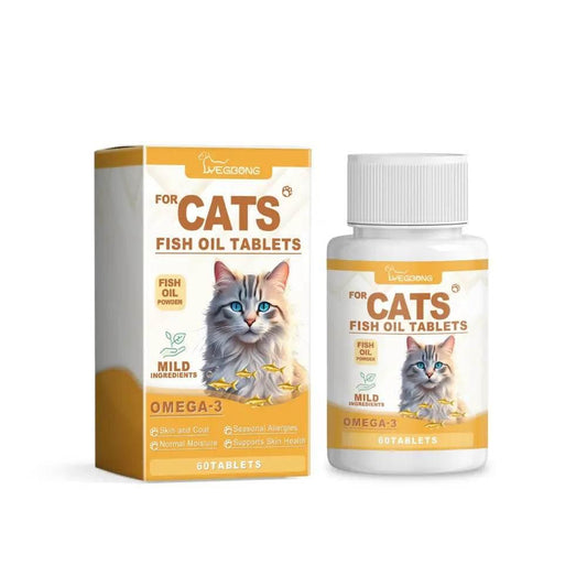 Cat Care With Multi-Dimensional Fish Oil Tablets for Healthy Skin - Estalios