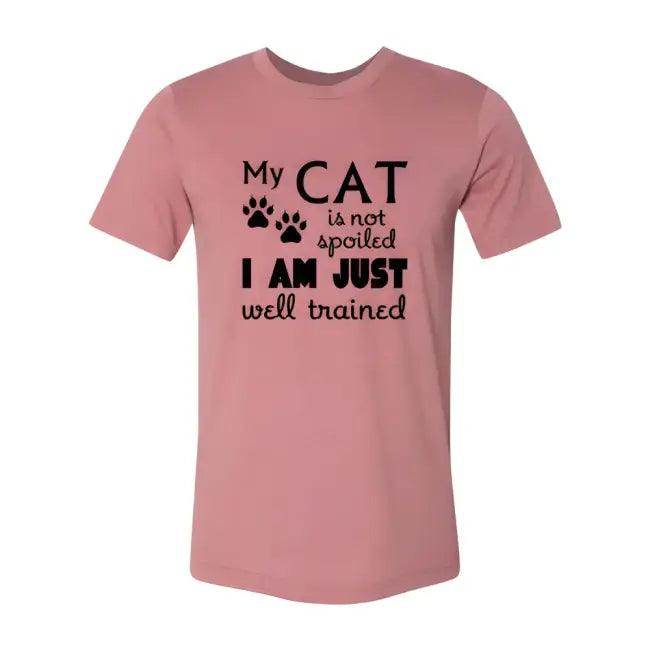 Cat-Themed T-Shirts in Light Green, Mauve, and Peach Colors - Estalios