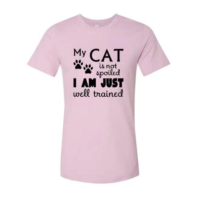 Cat-Themed T-Shirts in Light Green, Mauve, and Peach Colors - Estalios